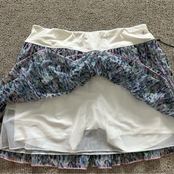 Jofit Mesh Swing Skort - Long - Sherry Print Size Large - Picture 4 of 9